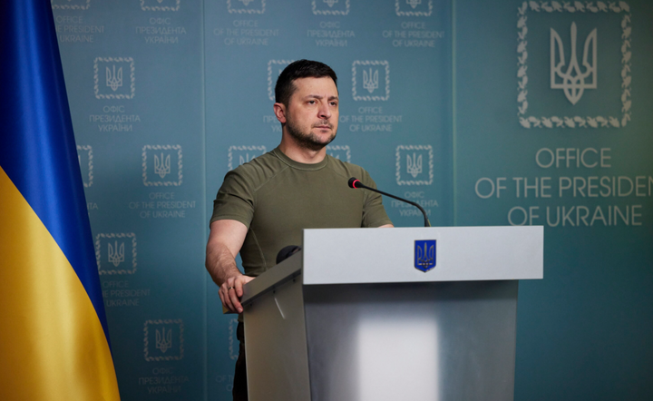 Prezydent Ukrainy Wołodymyr Zełenski / autor: PAP/EPA/PRESIDENTIAL PRESS SERVICE HANDOUT