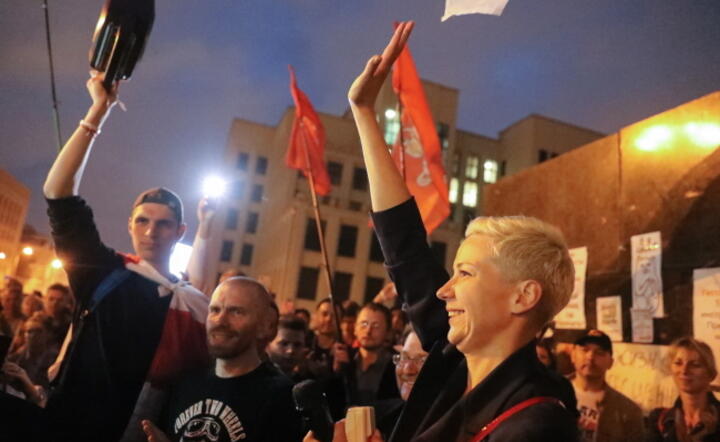 Maryja Kalesnikowa, jedna z członków prezydium powołanej w środę Rady Koordynacyjnej / autor: PAP/EPA/STR