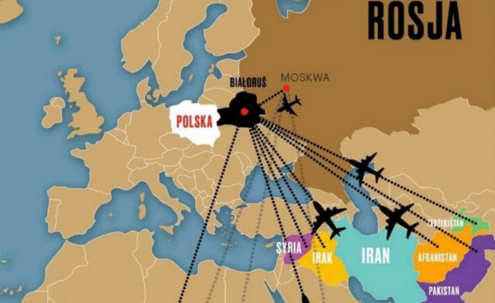 szlaki migracyjne otwarte przez Białoruś / autor: Sylvia Elizabeth/Facebook