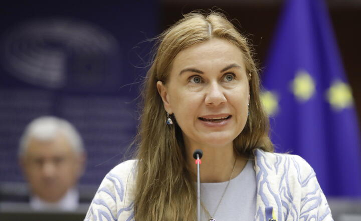 unijna komisarz ds. energii Kadri Simson / autor: PAP/EPA/OLIVIER HOSLET