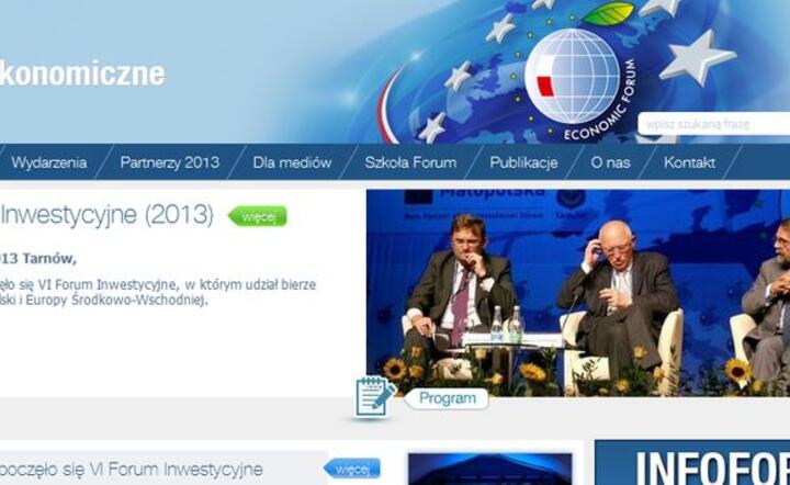 Fragment strony www Forum Ekonomicznego