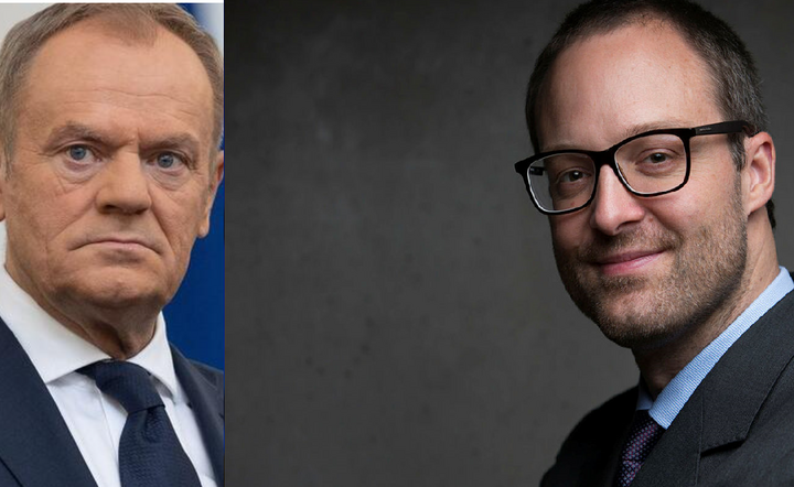 Premier Donald Tusk i prezes GPW Marek Dietl / autor: Fratria