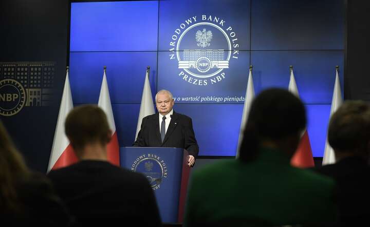 Konferencja prasowa prezesa NBP prof. Adama Glapińskiego / autor: materiały prasowe NBP