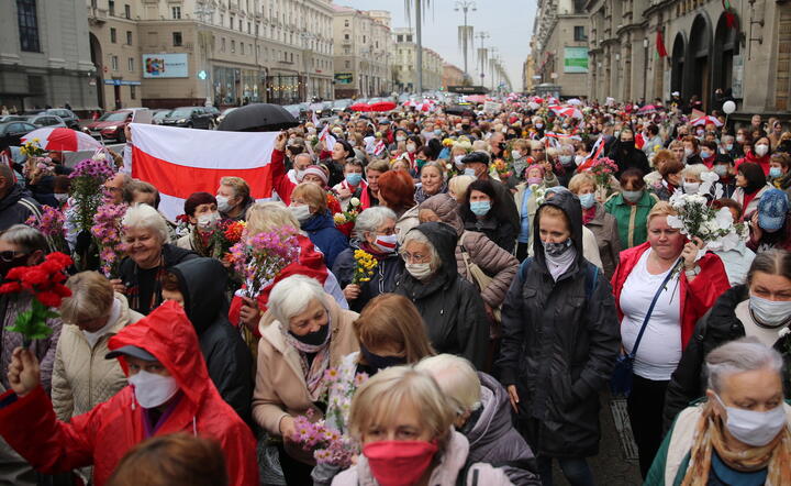Protesty na Białorusi / autor: PAP/EPA/STR