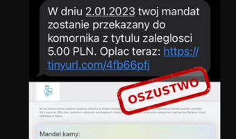 Nowa odmiana fałszywych wiadomości - tym razem mandaty
