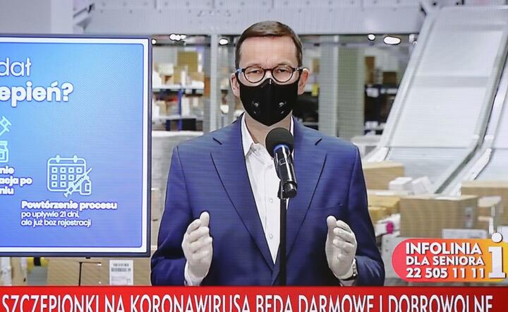 Transmisja konferencji premiera Mateusza Morawieckiego / autor: PAP/Paweł Supernak