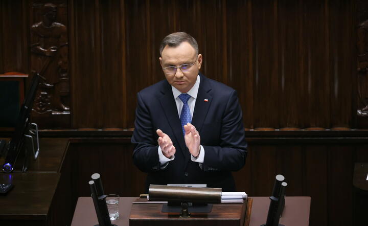 Prezydent Andrzej Duda w Sejmie / autor: PAP