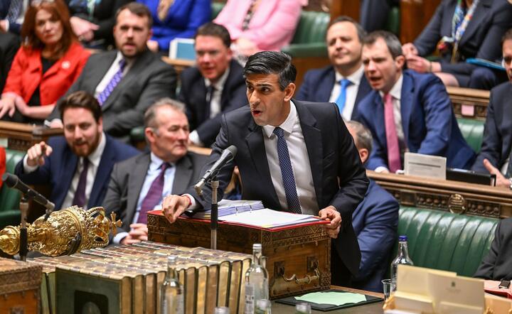 Premier Wielkiej Brytanii Rishi Sunak / autor: PAP/EPA/UK PARLIAMENT/JESSICA TAYLOR HANDOUT