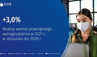 W 2021 przeciętne wynagrodzenie wzrosło do 5 662,53 zł. Średnio