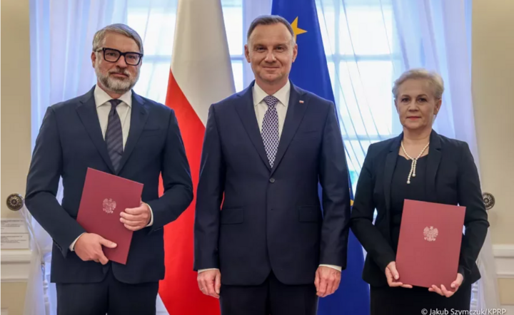 Prezydent Andrzej Duda i Prezes zarządu BGK Beata Daszyńska-Muzyczka / autor: Jakub Szymczuk/KPRP 