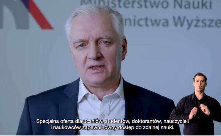 J. Gowin dziękuje telekomom za ofertę dla studentów / autor: screen Fratria
