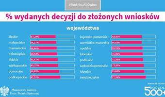 Tak wygląda 500+ ZOBACZ INFOGRAFIKI