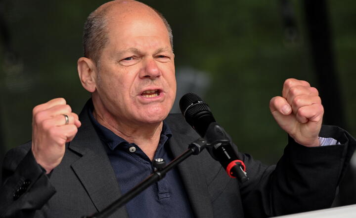 Kanclerz Niemiec Olaf Scholz / autor: PAP/EPA/SASCHA STEINBACH