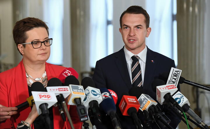 Katarzyna Lubnauer i Adam Szłapka / autor: PAP/Radek Pietruszka