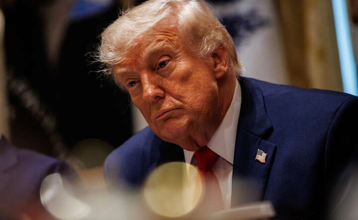 Prezydent USA Donald Trump w Białym Domu, na posiedzeniu gabinetu w sprawie Iranu, 27 maja 2026 / autor: PAP/EPA/SAMUEL CORUM