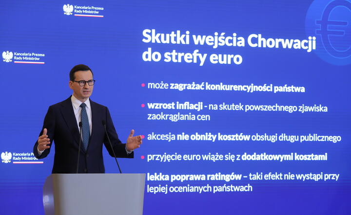 Mateusz Morawiecki podczas konferencji prasowej / autor: PAP