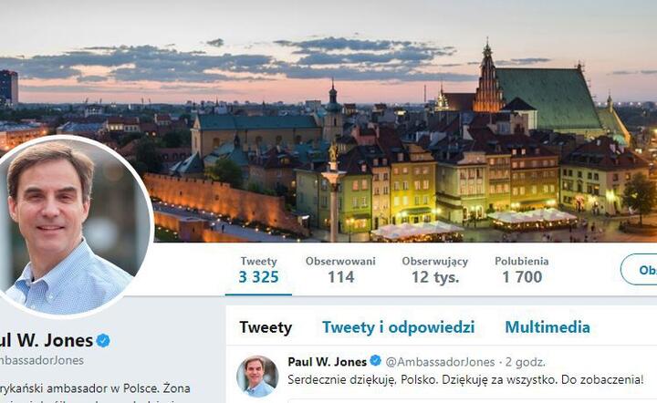 Film, w którym Jones żegna się z Polską, został opublikowany w sobotę rano na Twitterze / autor: fot. Tweeter