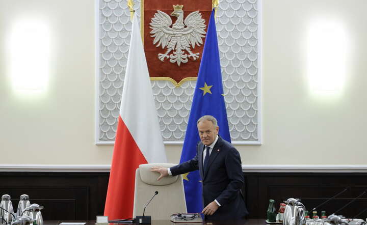  Premier Donald Tusk na posiedzeniu rządu w KPRM w Warszawie / autor: PAP/Paweł Supernak