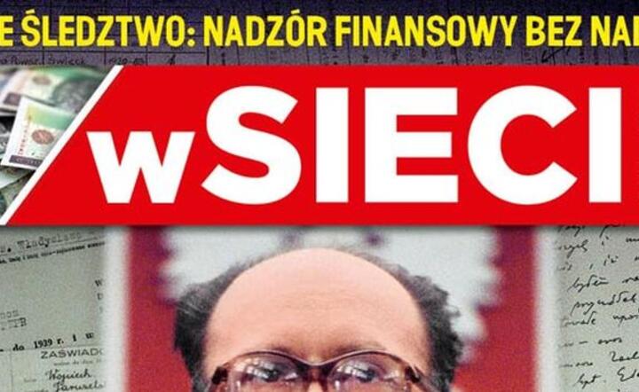 Fragment okładki tygodnika "wSieci"
