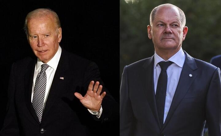prezydent USA Joe Biden i kanclerz Niemiec Olaf Scholz / autor: PAP
