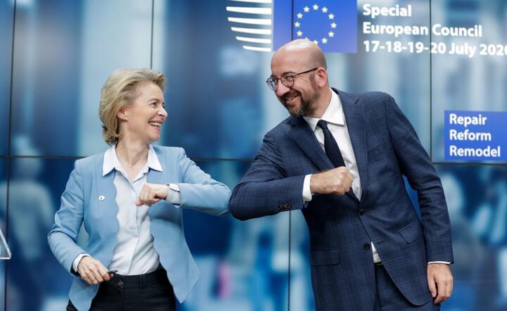  Ursula Von Der Leyen i Charles Michel / autor: PAP/EPA/STEPHANIE LECOCQ / POOL