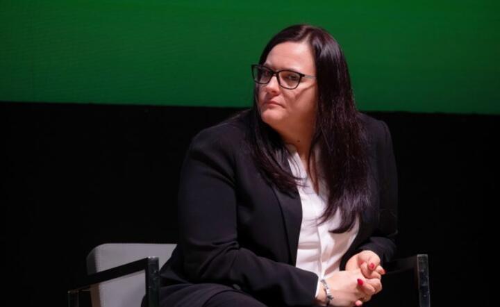 Minister funduszy i polityki regionalnej Małgorzata Jarosińska-Jedynak podczas konferencji "W kierunku zielonej gospodarki". / autor: PAP/Hanna Bardo