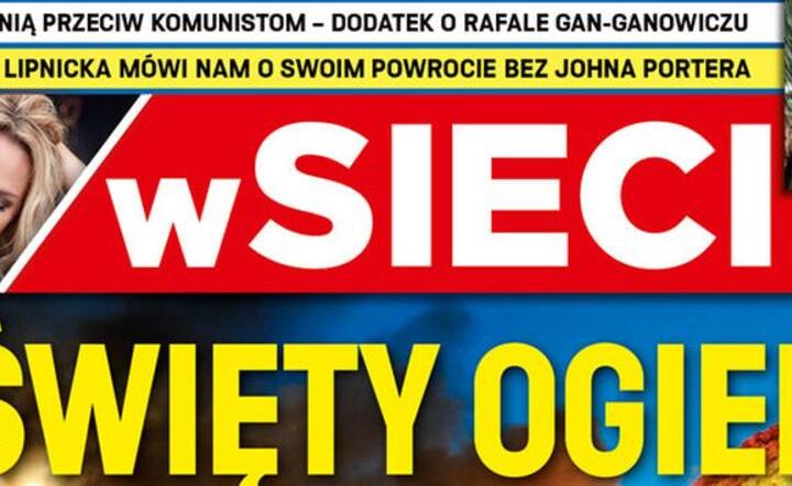 Fragment okładki tygodnika "wSieci"