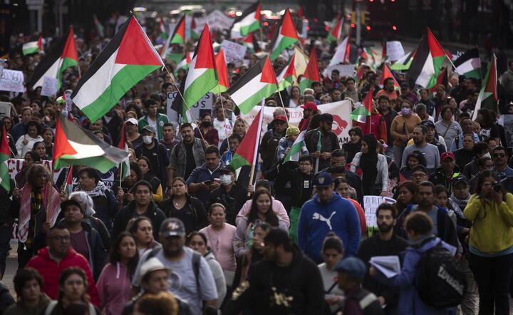 epaselect MEXICO PROTEST ISRAEL GAZA CONFLICT / autor: PAP/EPA/Isaac Esquivel