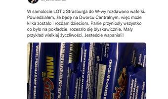 Dobroczynność rodem z PO: Poseł rozdaje... wafelki z LOT