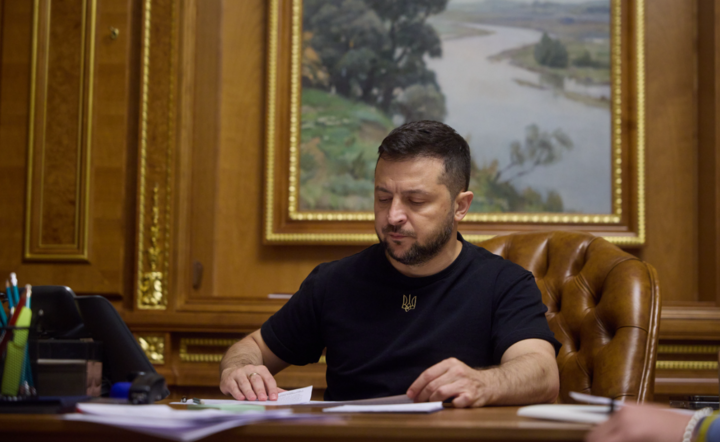 prezydent Ukrainy Wołodymyr Zełenski / autor: Twitter/@ZelenskyyUa