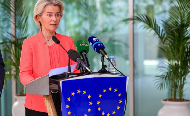 Przewodnicząca Komisji Europejskiej Ursula von der Leyen / autor: PAP/EPA/AMPE ROGERIO