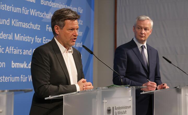 Robert Habeck i Bruno Le Maire / autor: PAP/EPA