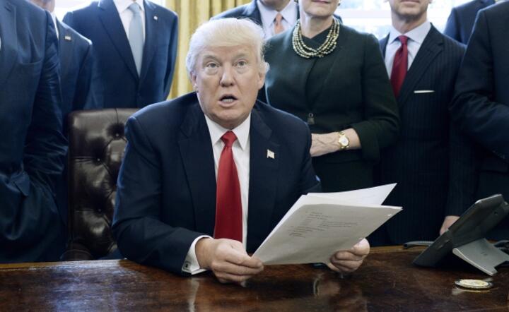 Prezydent Donald Trump, fot. PAP/EPA/OLIVIER DOULIERY 