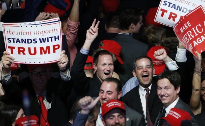 Zwolennicy Donalda Trumpa triumfują, fot.PAP/EPA/SHAWN THEW