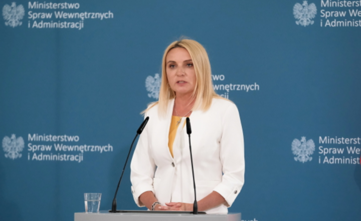 Minister-członek Rady Ministrów Agnieszka Ścigaj podczas konferencji prasowej nt. działania na rzecz uchodźców z Ukrainy, 23 bm. / autor: PAP/Mateusz Marek