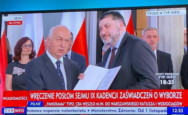 Artur Dziambor dziś odebrał oficjalnie tytuł Posła na Sejm RP / autor: fot. Facebook