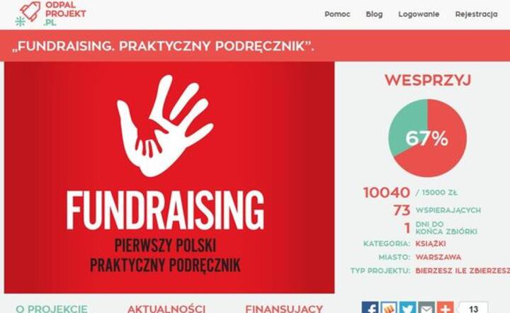 Książka znanego fundraisera powstaje z fundraisingu