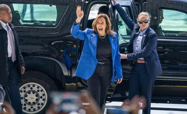 Wiceprezydent Kamala Harris / autor: PAP/EPA/SHAWN THEW