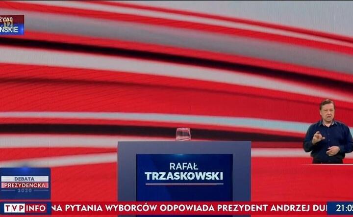 Debata TVP / autor: screen Fratria