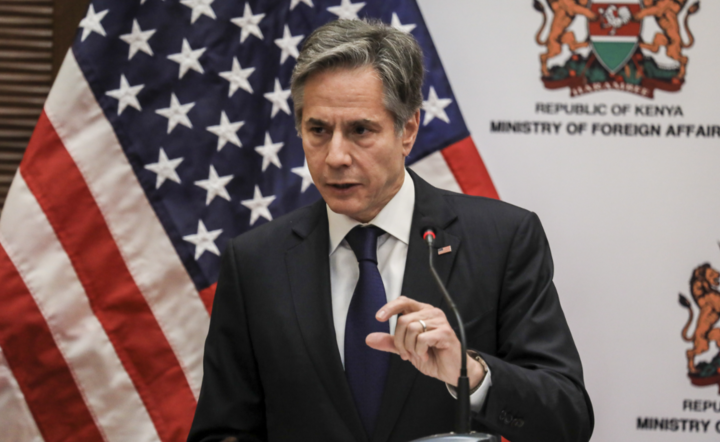 Sekretarz Stanu USA Antony Blinken / autor: PAP/EPA/DANIEL IRUNGU