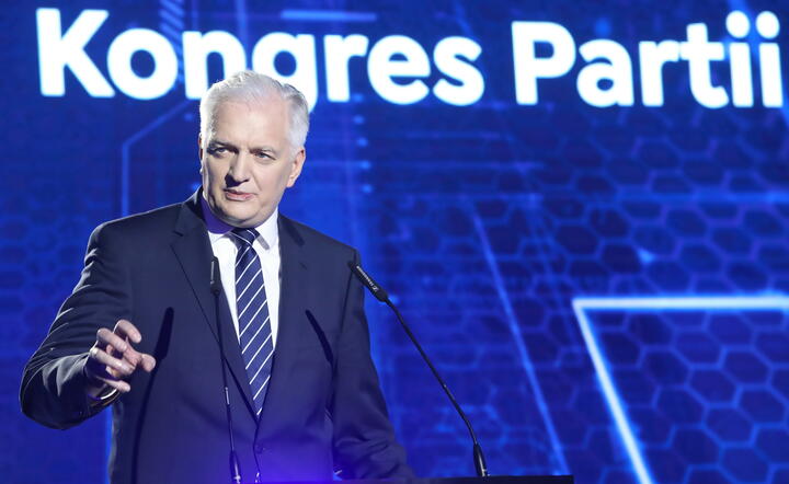 Prezes Porozumienia, wicepremier, minister rozwoju, pracy i technologii Jarosław Gowin / autor: PAP/Wojciech Olkuśnik