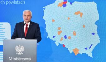MZ: w strefie czerwonej 2 powiaty, w żółtej – 19. Nowa mapa
