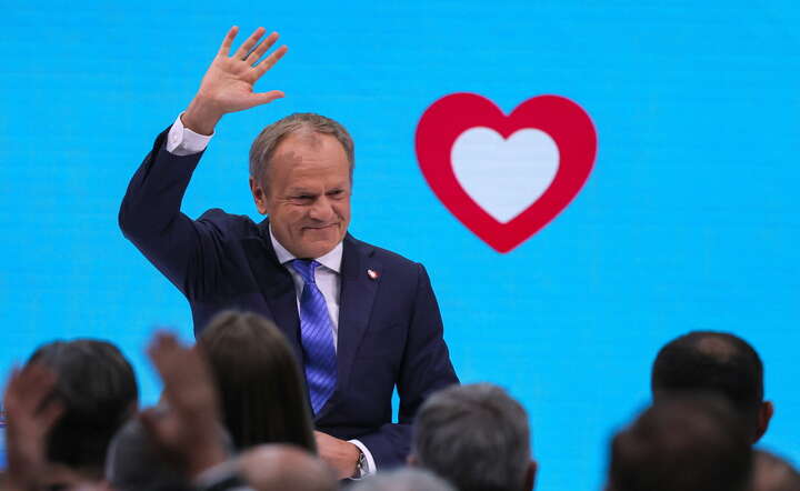 Premier Donald Tusk przemawia na konwencji krajowej Platformy Obywatelskiej / autor: PAP/Paweł Supernak
