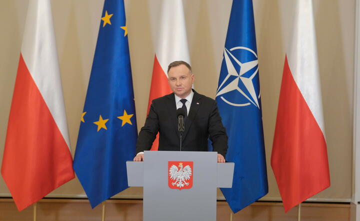 Andrzej Duda na konferencji prasowej / autor: PAP