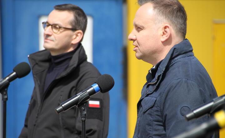 prezydent Andrzej Duda i premier Mateusz Morawiecki  / autor: Fratria
