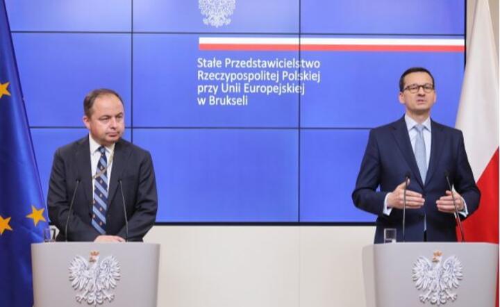 Konrad Szymański i Mateusz Morawiecki / autor: PAP/Paweł Supernak
