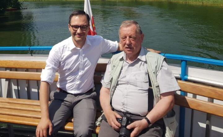 Prof. Jan Szyszko (P) i Michał Wiśniewski (L)