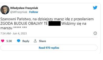 Wulgarne zaproszenie na marsz Tuska!