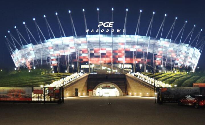 Wizualizacja gotowej instalacji napisu PGE Narodowy, fot. materiały prasowe PGE