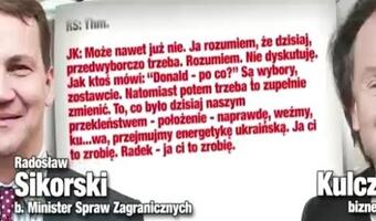 AFERA TAŚMOWA: O czym rozmawiali Sikorski z Kulczykiem?